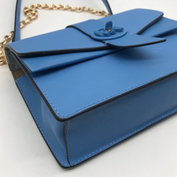 Michael Kors Blue Saffiano Leather Greenwich Small Crossbody Bag - Picture 5 of 12
